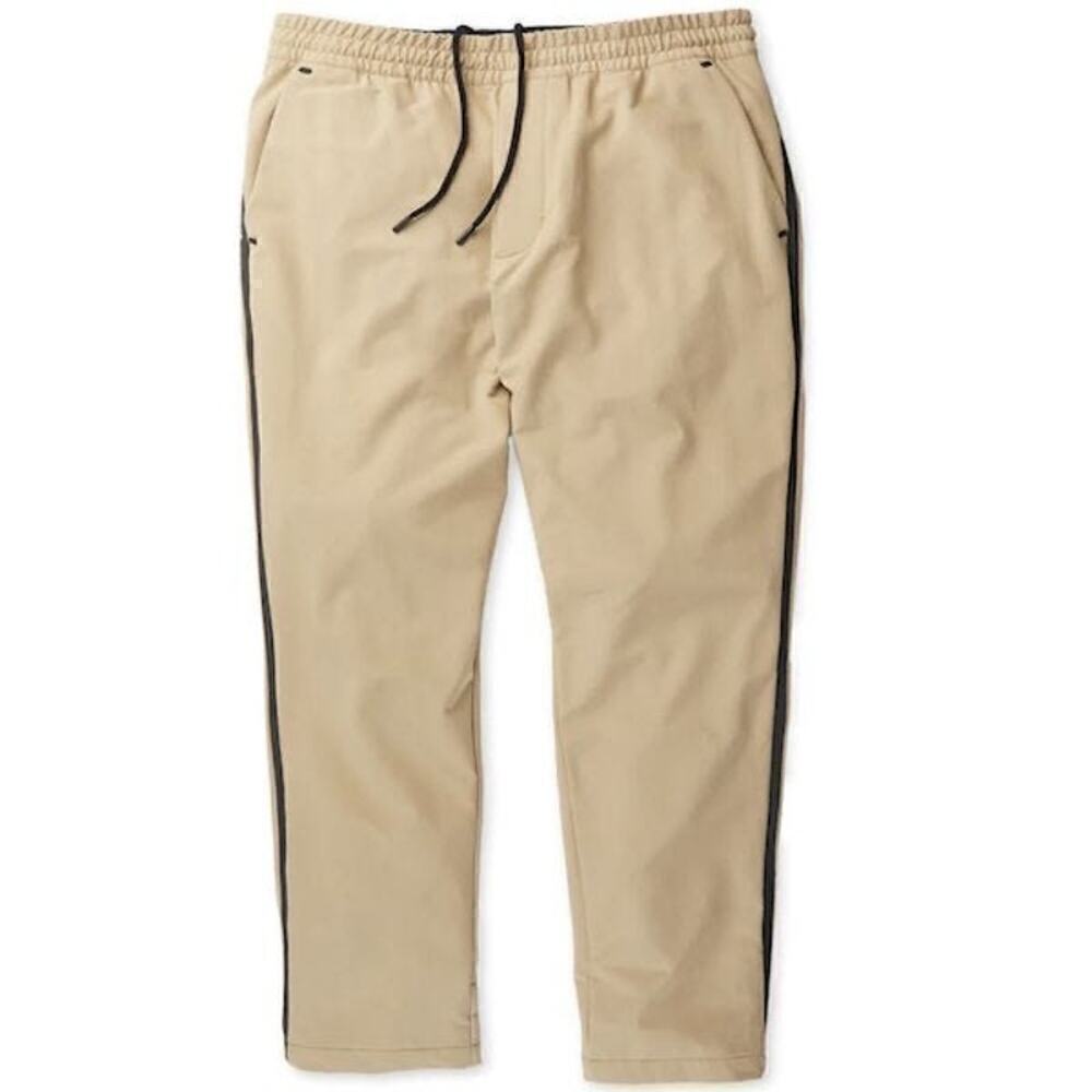Outerknown Apex Series Mens Pant Joggers Biege Pockets Elastic Waist Size Large